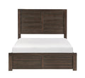 NKS1498DBKMZ Contemporary Wooden King Size Bed only and Mattress