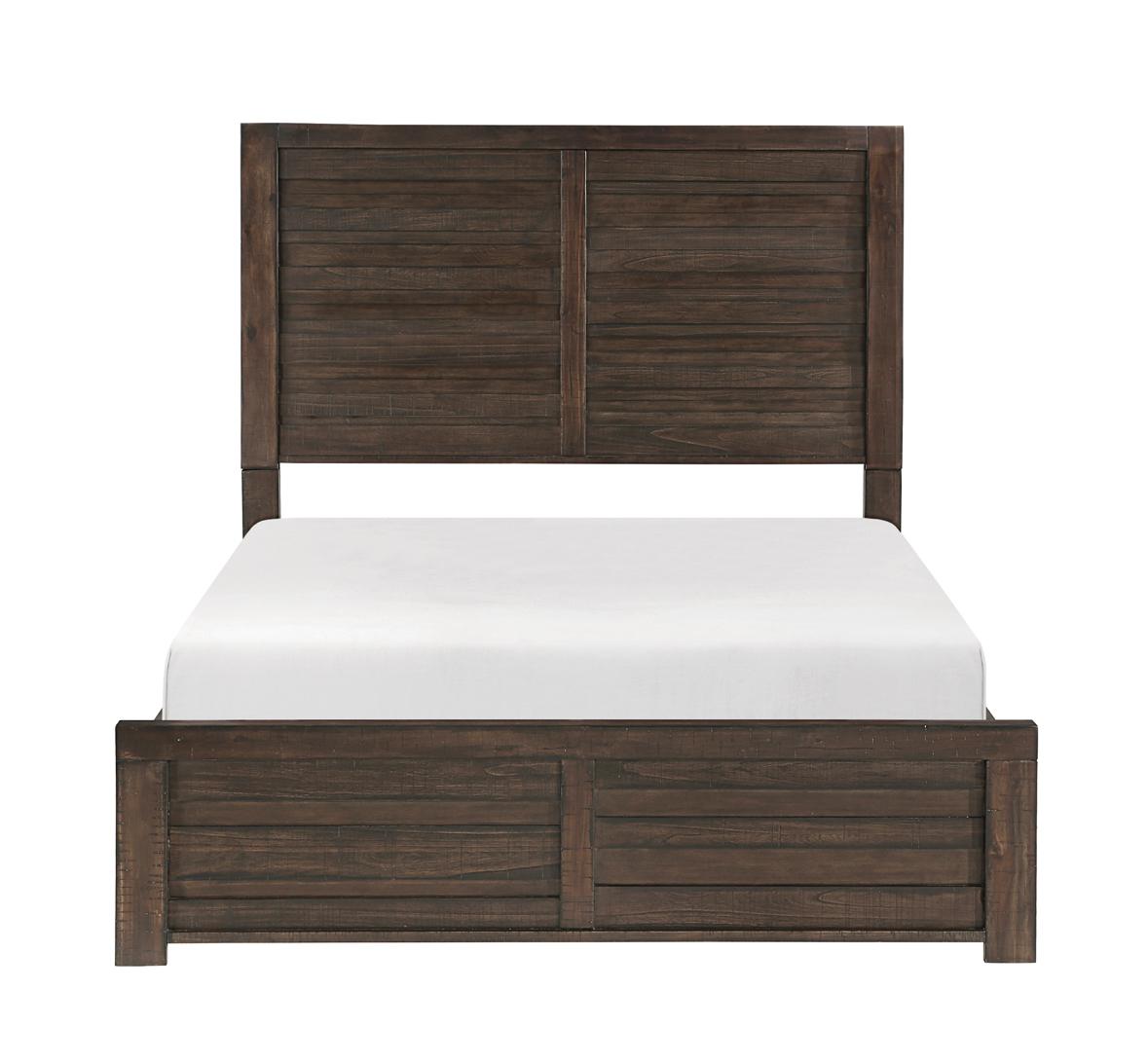 NKS1498DBKMZ Contemporary Wooden King Size Bed only and Mattress