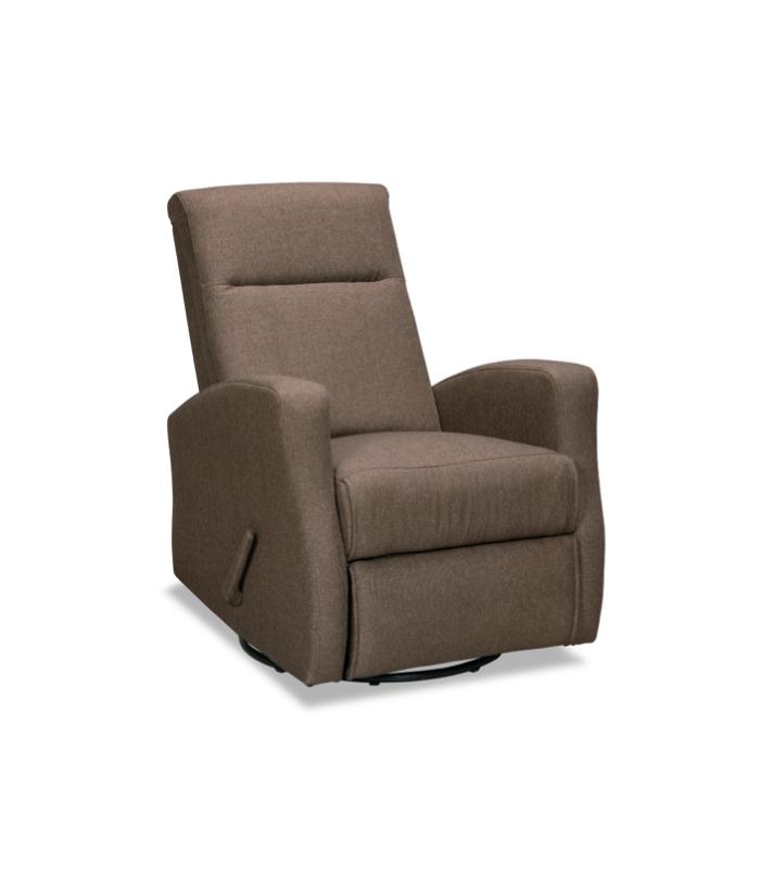NKS9807NBWN  Swivel Glider Recliner Chair in Fabric