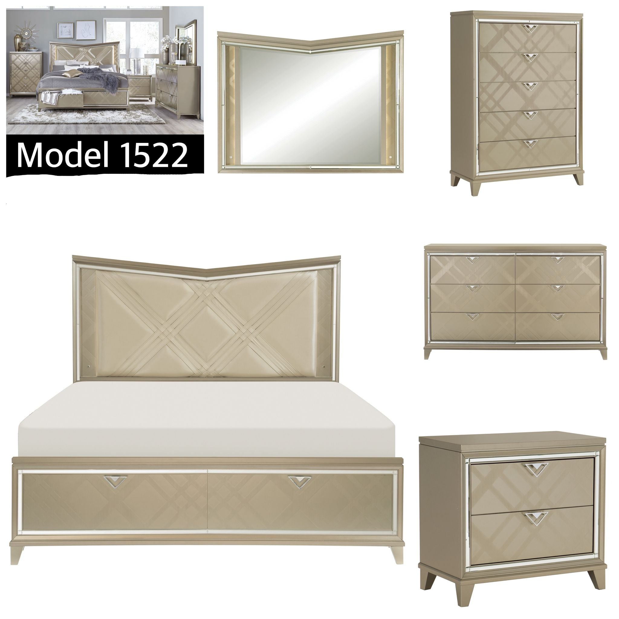 NKS1522MZ Queen Size bedroom set and Mattress