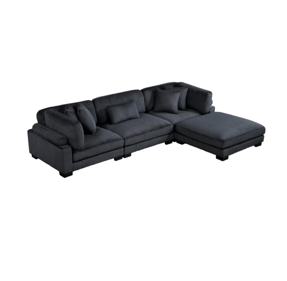NKS8555BK*4OTMz 4-Piece Modular Sectional with Ottoman