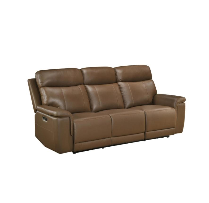 NKS9199BRWMZ Leather Electric Power Recliner Sofa Set