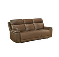 NKS9199BRWMZ Leather Electric Power Recliner Sofa Set