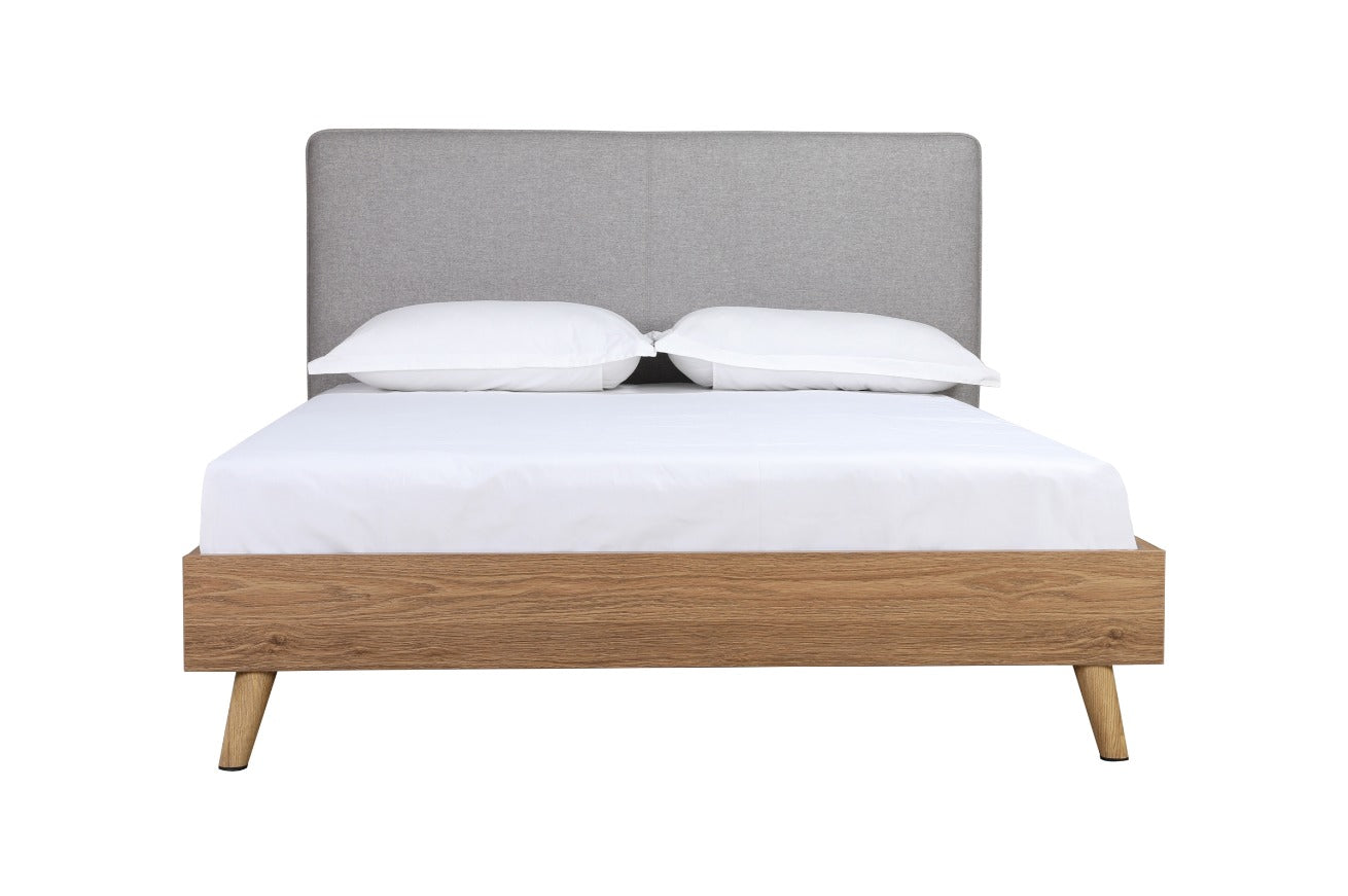NKS5890GYMZ Fabric Platform Bed in Queen/Full/ King Sizes