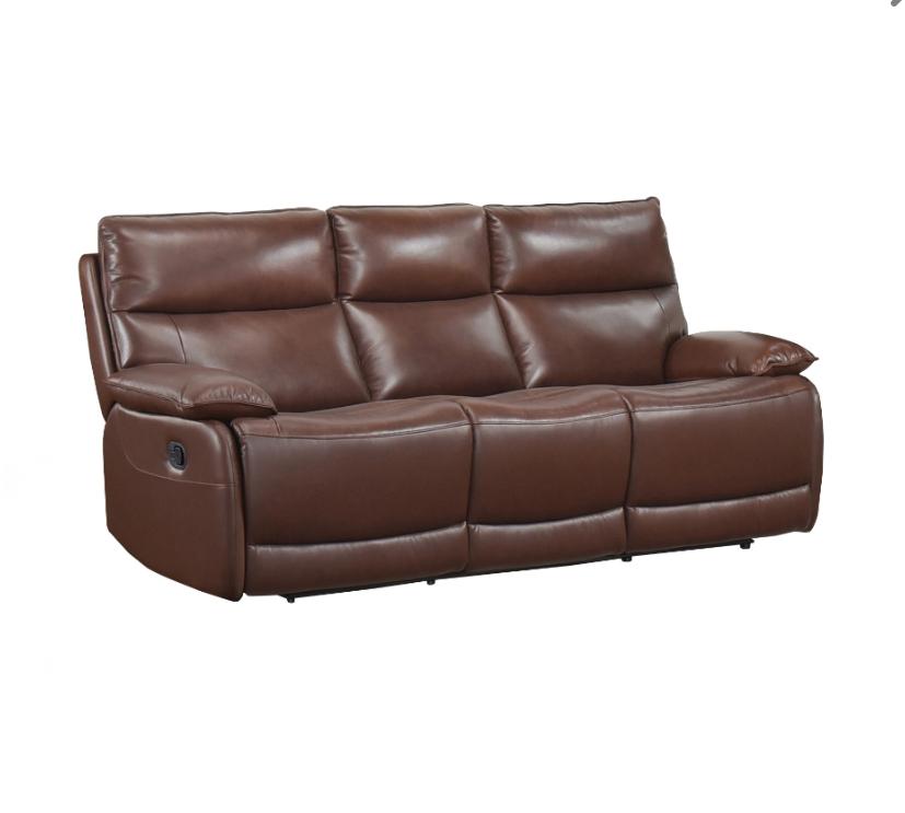 NKS9736BRWMZ Leather Manual Power Recliner Sofa Set