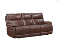 NKS9736BRWMZ Leather Manual Power Recliner Sofa Set