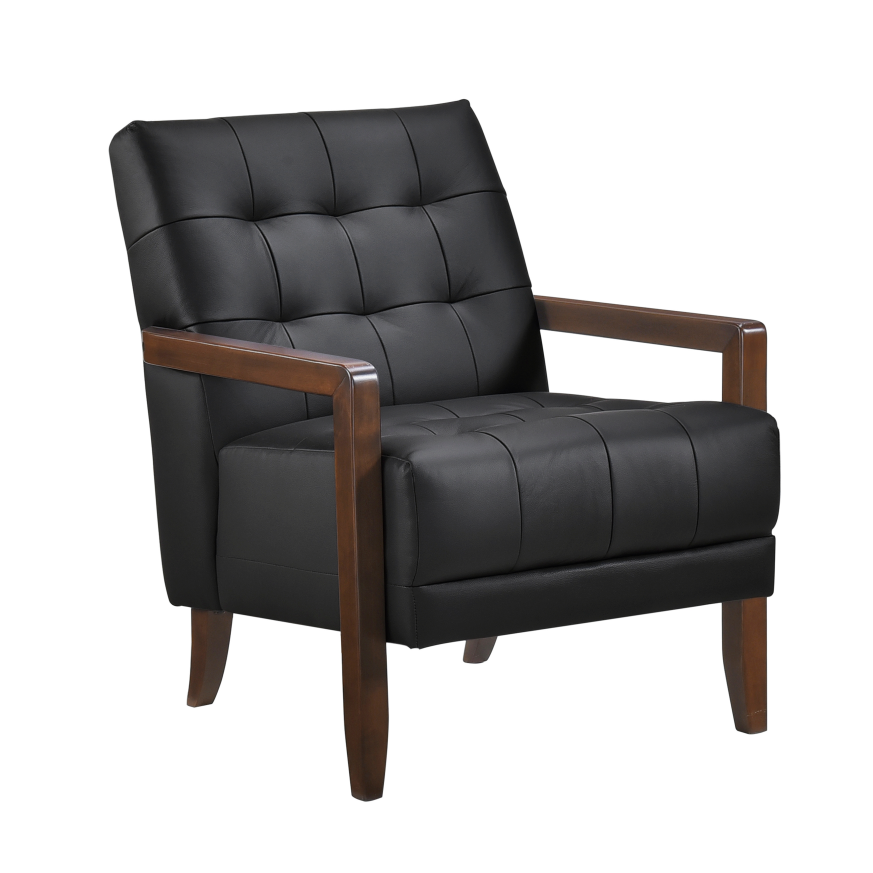 NKS1010BLK Leather Accent Chairs