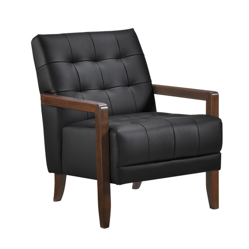 NKS1010BLK Leather Accent Chairs