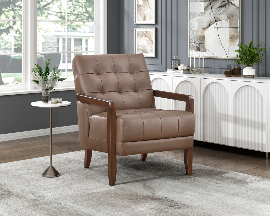 NKS1010BRW Leather Accent Chairs