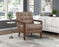 NKS1010BRW Leather Accent Chairs