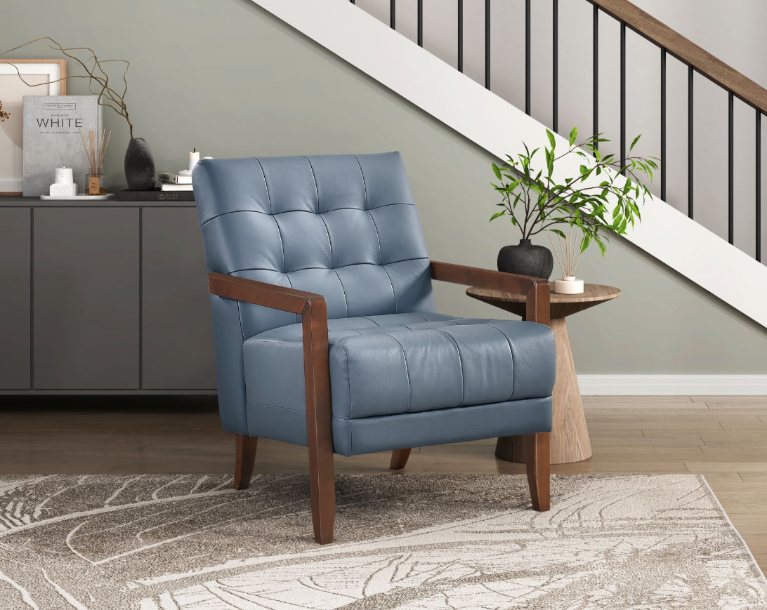 NKS1010BUE Leather Accent Chairs