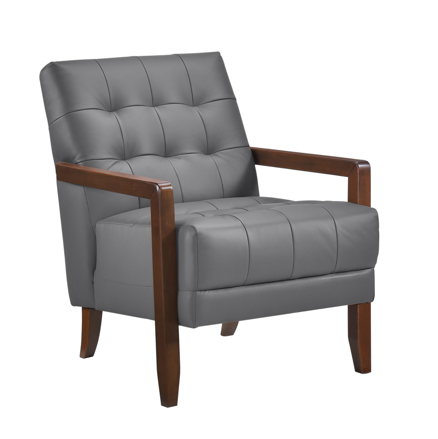 NKS1010DGY Leather Accent Chairs
