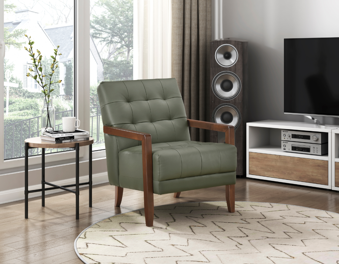 NKS1010GRN Leather Accent Chairs