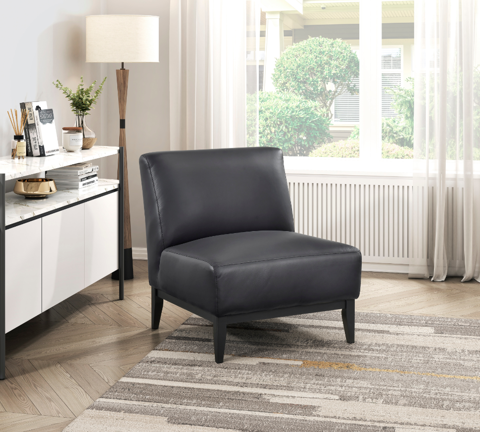 NKS1129BLK Leather Accent Chairs