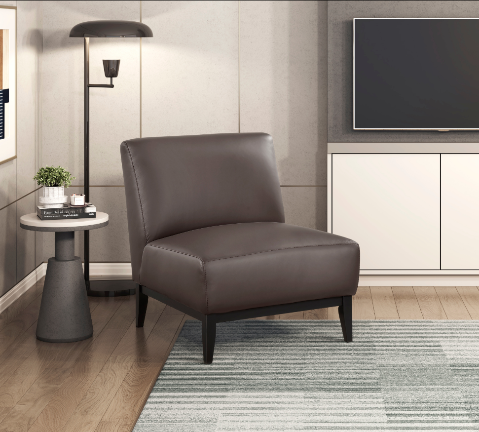 NKS1129DBR Leather Accent Chairs