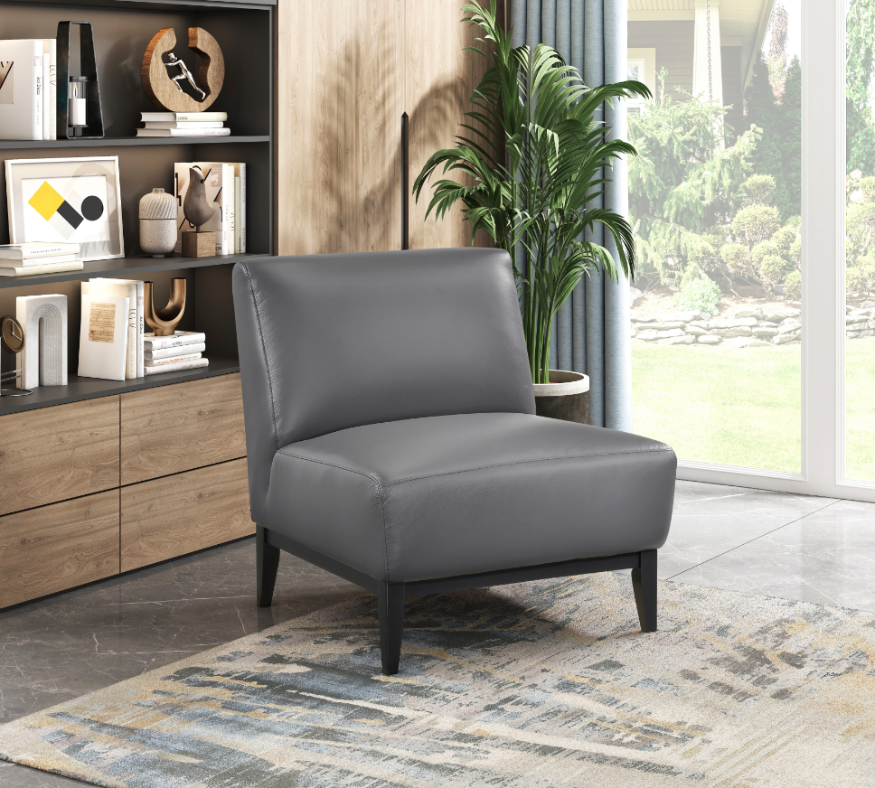 NKS1129DGY Leather Accent Chairs