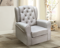 NKS 92068LGY Rocker Swivel Arm Accent Chair