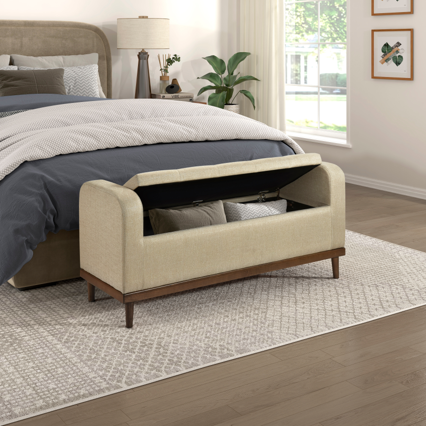 NKS4590BR Lift Top Storage Bench