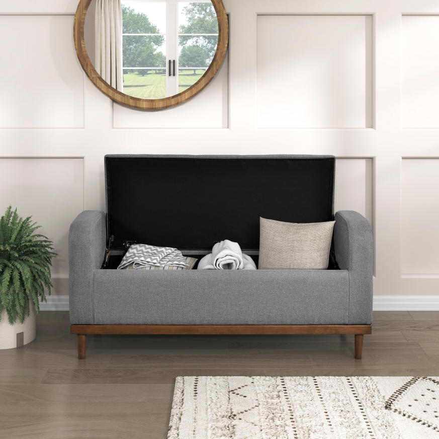 NKS4590GY Lift Top Storage Bench
