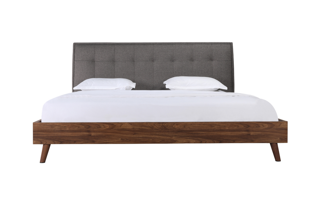NKS5895GY Contemporary Platform Bed in Queen/ King Sizes