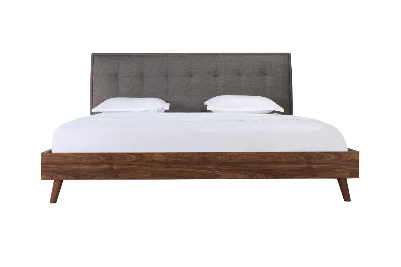 NKS5895GY Contemporary Platform Bed in Queen/ King Sizes