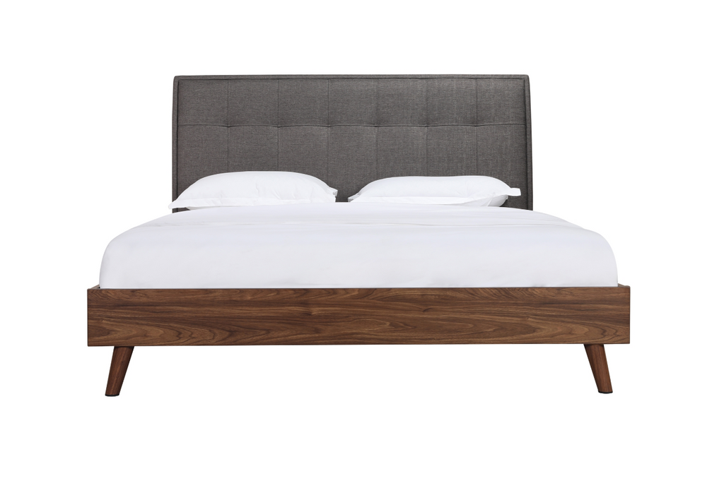 NKS5895GY Contemporary Platform Bed in Queen/ King Sizes
