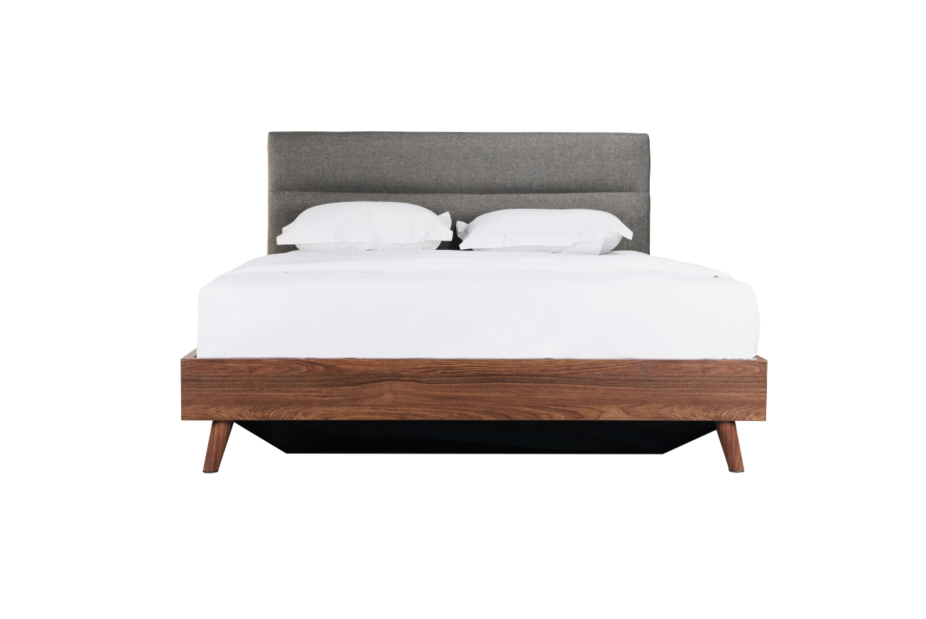 NKS5898GY Contemporary Platform Bed in Queen/ King Sizes with Lift Storage
