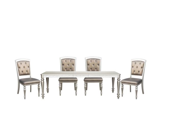 NKS5477NMZ Large Extendable Wooden Dining Set with Server/Buffet