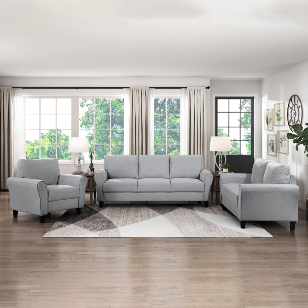NKS9209DGMZ Fabric  Sofa , Love & Chair