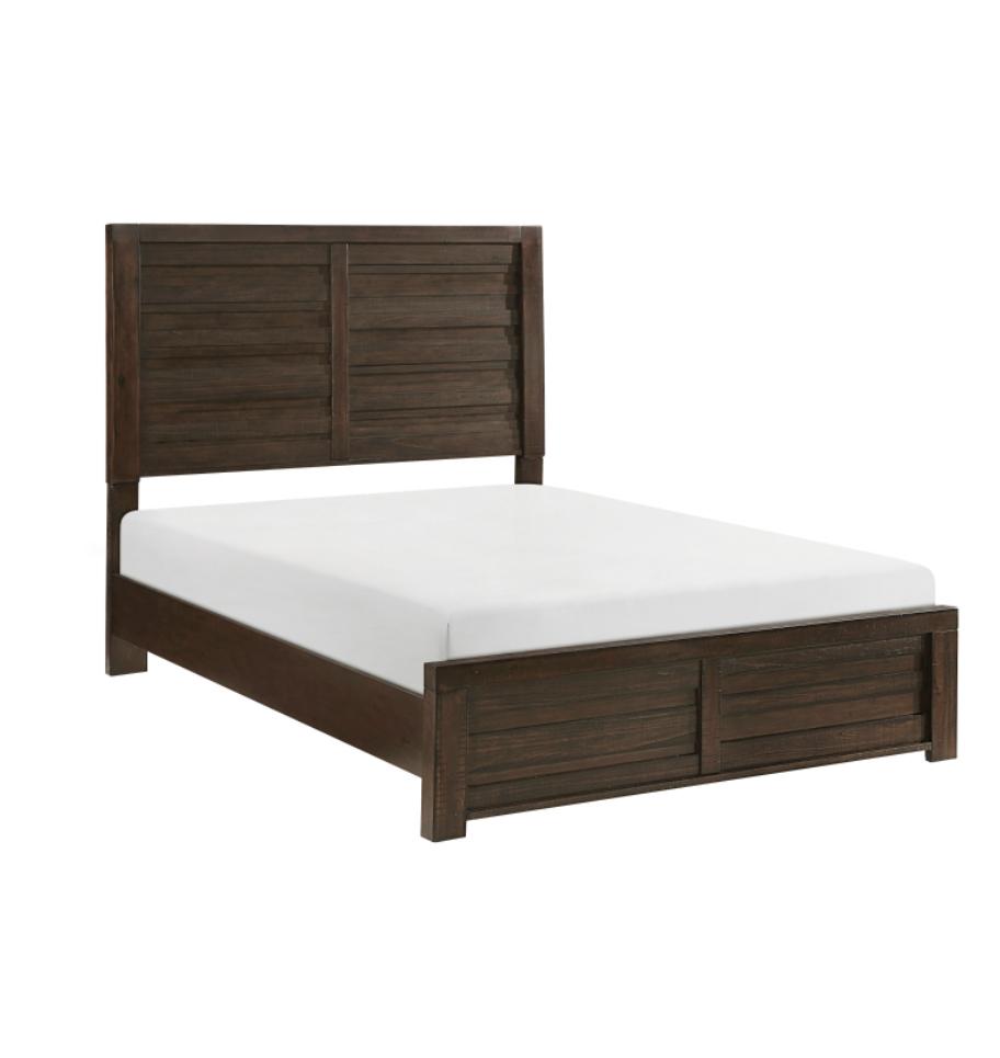 NKS1498DBKMZ Contemporary Wooden King Size Bed only and Mattress