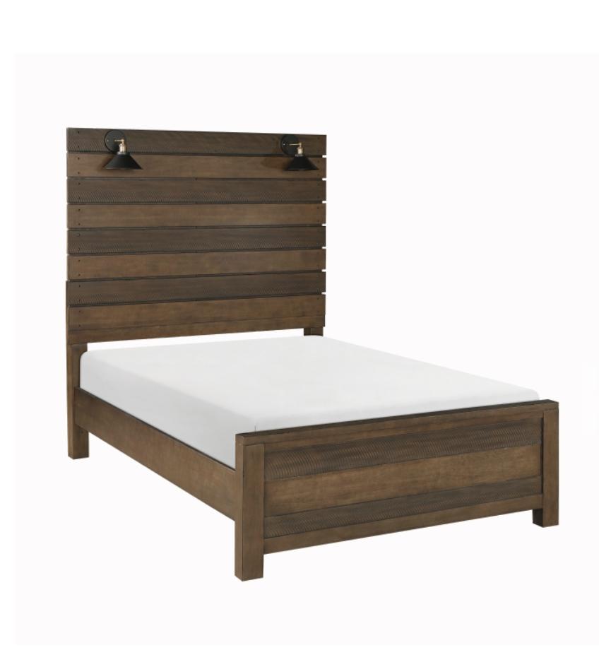 NKS1497MZ  Contemporary Wooden King/Queen Size Bed only and Mattress