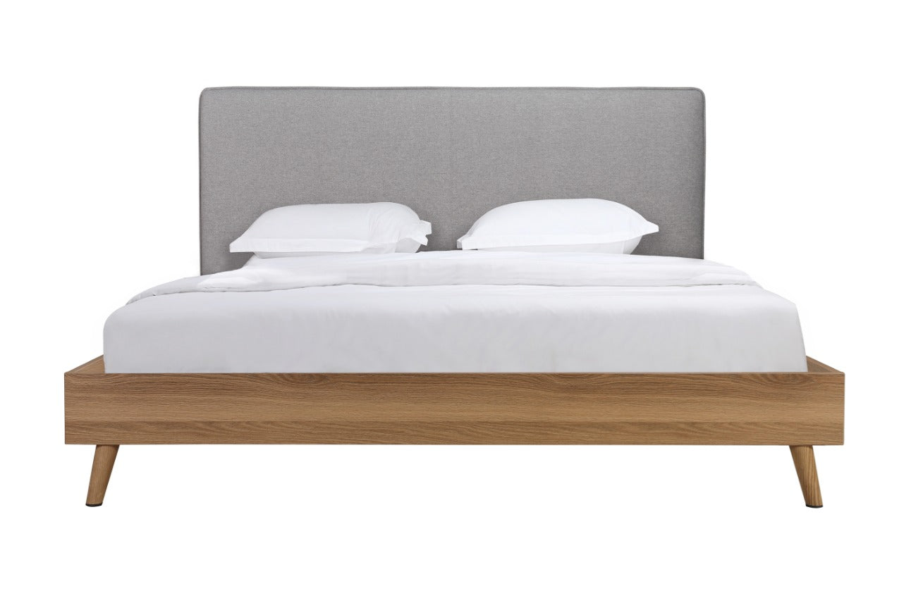 NKS5890GYMZ Fabric Platform Bed in Queen/Full/ King Sizes