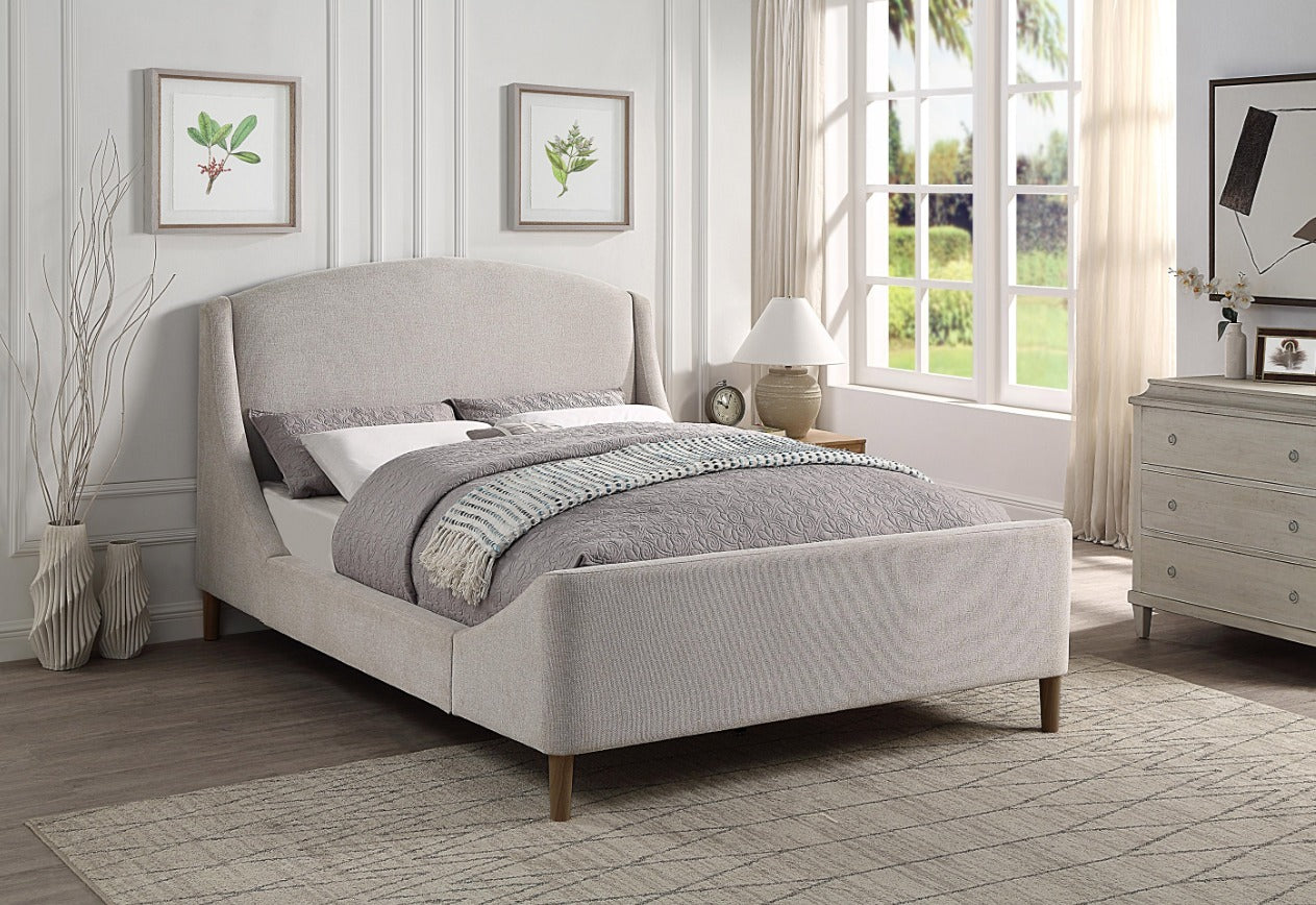NKS5835BEM Fabric Platform Bed in Queen/ King Sizes