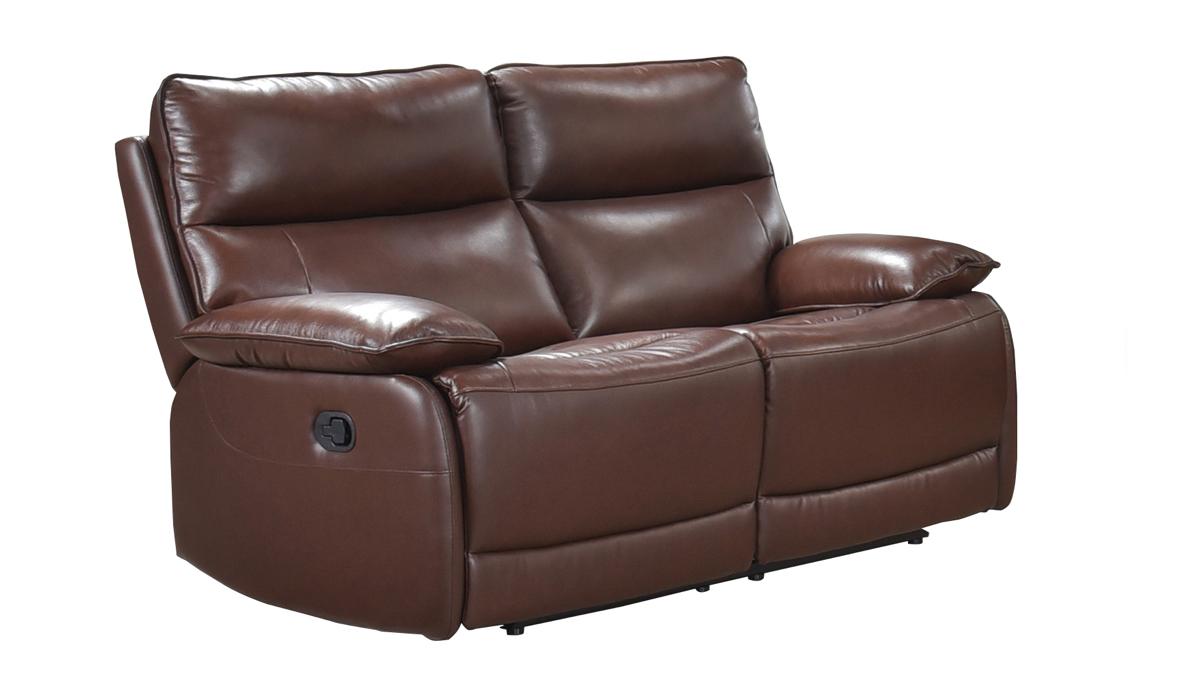 NKS9736BRWMZ Leather Manual Power Recliner Sofa Set