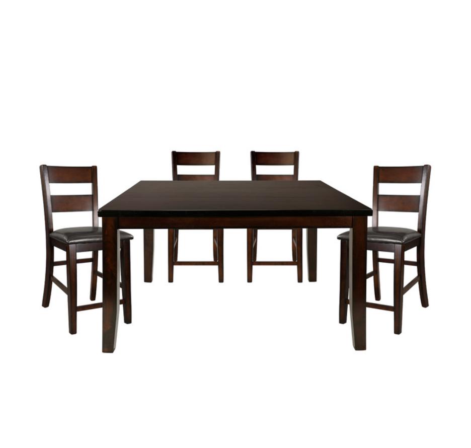 NKS5547/36MZ Large Extendable Wooden Counter Dining Set