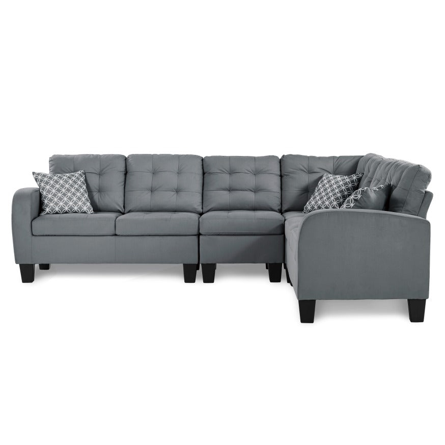 NKS8202GRYMZ Fabric Sectional Sofa
