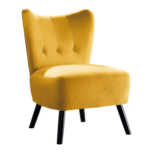 NKS 1166YW Velvet Fabric Accent Chair
