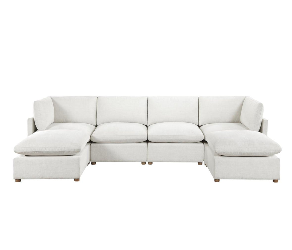 NKS8338BE*62CR2AC2OM 6-Piece Modular Sectional with Two Ottomans